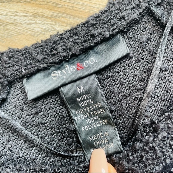 Style & Co. Mixed Media Faux Fur Sweater - Picture 4 of 6